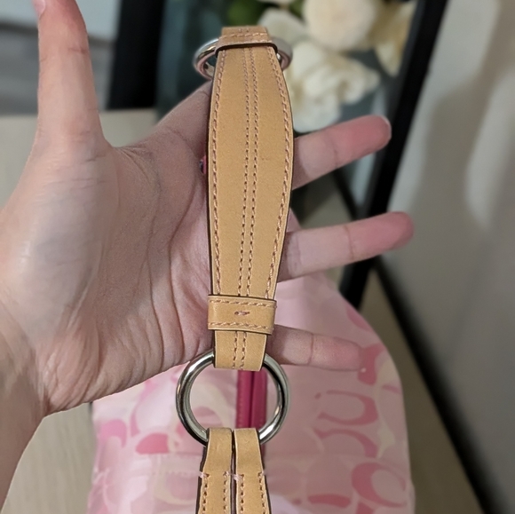 Y2K Coach Optic Hobo Bag & Wallet Signature Pink Jacquard & Leather Matching Set - Picture 10 of 17